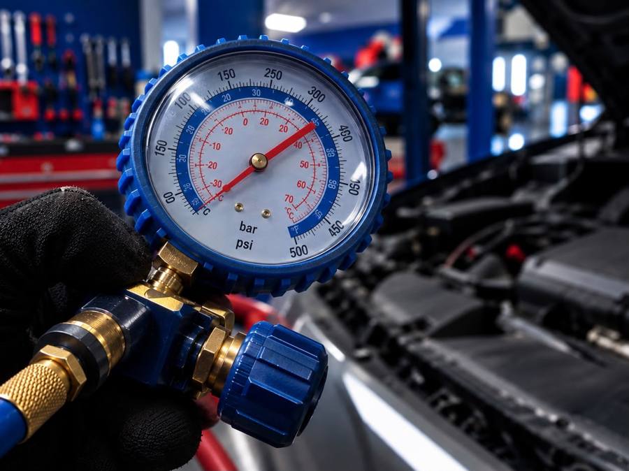 Serviço de ar condicionado automotivo